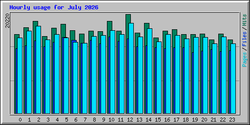 Hourly usage for July 2026